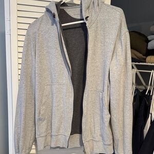 Brunello Cucinelli Light Gray Zip-Up Sweater